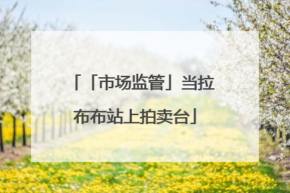 「市场监管」当拉布布站上拍卖台