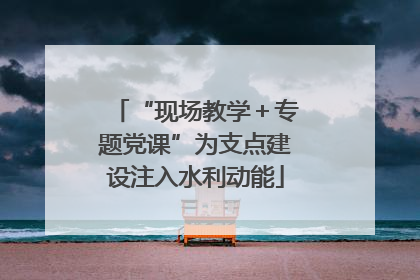 “现场教学＋专题党课”为支点建设注入水利动能