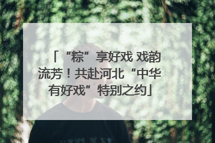 “粽”享好戏 戏韵流芳！共赴河北“中华有好戏”特别之约