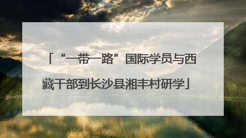 “一带一路”国际学员与西藏干部到长沙县湘丰村研学