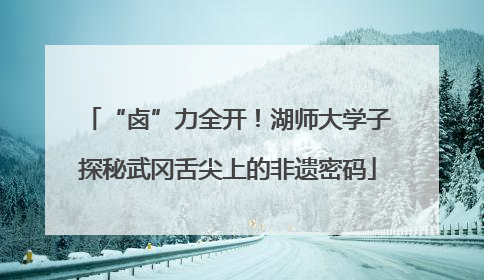 “卤”力全开！湖师大学子探秘武冈舌尖上的非遗密码