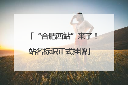 “合肥西站”来了！站名标识正式挂牌