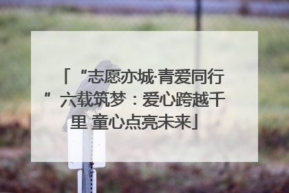 “志愿亦城·青爱同行”六载筑梦：爱心跨越千里 童心点亮未来