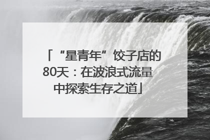 “星青年”饺子店的80天：在波浪式流量中探索生存之道