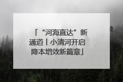 “河海直达”新通道丨小清河开启降本增效新篇章