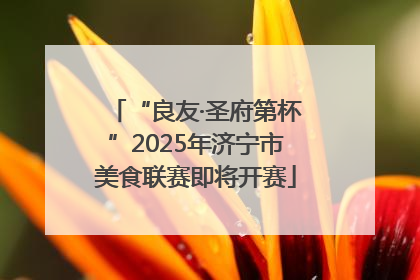 “良友·圣府第杯”2025年济宁市美食联赛即将开赛
