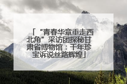 “青春华章重走西北角”采访团探秘甘肃省博物馆：千年珍宝诉说丝路辉煌
