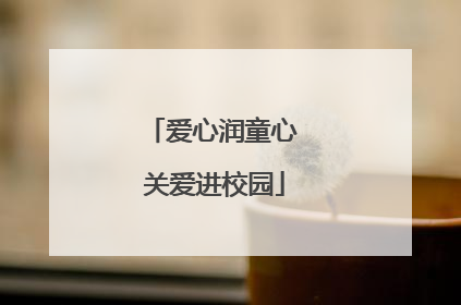 爱心润童心 关爱进校园