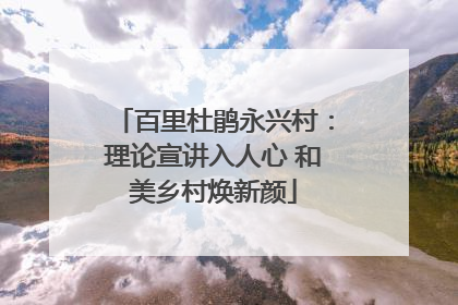 百里杜鹃永兴村：理论宣讲入人心 和美乡村焕新颜
