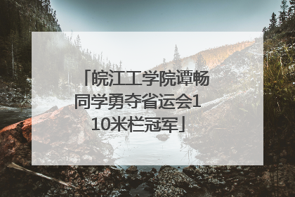 皖江工学院谭畅同学勇夺省运会110米栏冠军