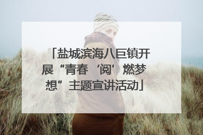 盐城滨海八巨镇开展“青春‘阅’燃梦想”主题宣讲活动