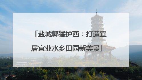 盐城郭猛护西：打造宜居宜业水乡田园新美景