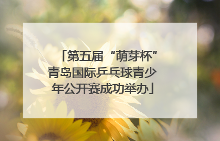 第五届“萌芽杯”青岛国际乒乓球青少年公开赛成功举办