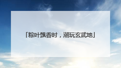 粽叶飘香时，潮玩玄武地