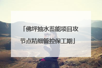佛坪抽水蓄能项目攻节点精细管控保工期