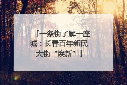 一条街了解一座城：长春百年新民大街“焕新”