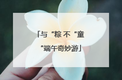 与“粽 不“童“端午奇妙游