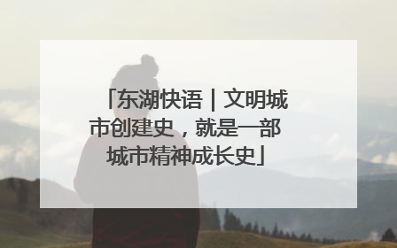 东湖快语｜文明城市创建史，就是一部城市精神成长史