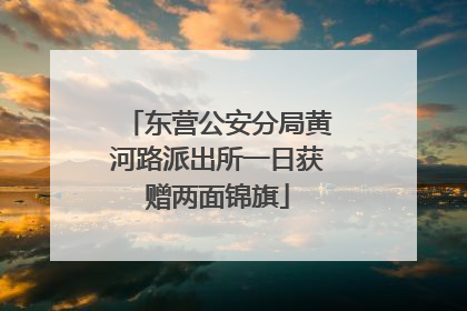 东营公安分局黄河路派出所一日获赠两面锦旗