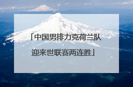 中国男排力克荷兰队 迎来世联赛两连胜