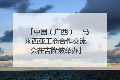中国（广西）—马来西亚工商合作交流会在吉隆坡举办