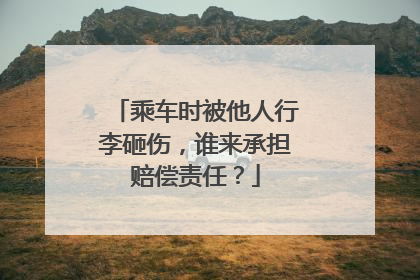 乘车时被他人行李砸伤，谁来承担赔偿责任？