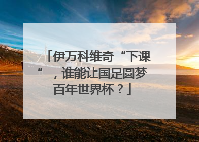 伊万科维奇“下课”，谁能让国足圆梦百年世界杯？