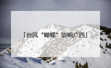 台风“蝴蝶”影响广西