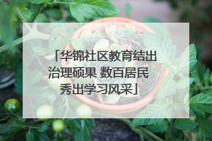 华锦社区教育结出治理硕果 数百居民秀出学习风采