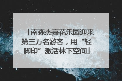 南森杰嘉花乐园迎来第三万名游客，用“轻脚印”激活林下空间