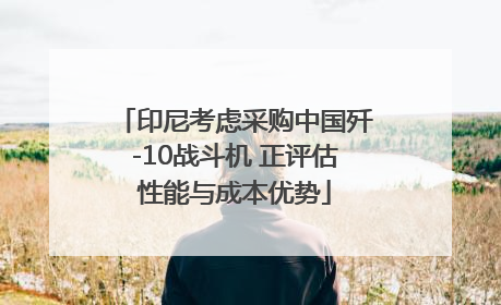 印尼考虑采购中国歼-10战斗机 正评估性能与成本优势