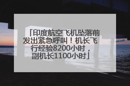 印度航空飞机坠落前发出紧急呼叫！机长飞行经验8200小时，副机长1100小时