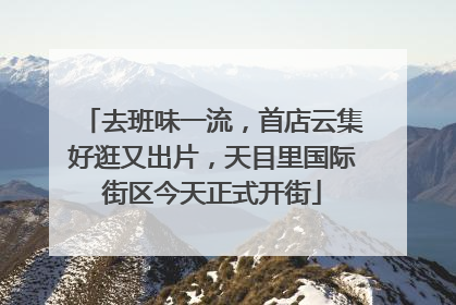 去班味一流，首店云集好逛又出片，天目里国际街区今天正式开街
