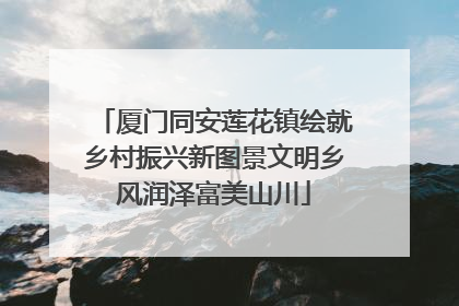 厦门同安莲花镇绘就乡村振兴新图景文明乡风润泽富美山川