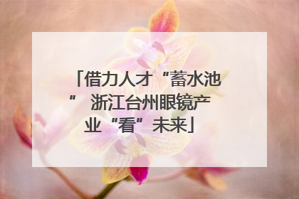 借力人才“蓄水池” 浙江台州眼镜产业“看”未来