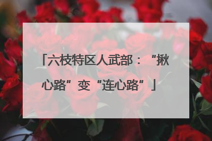 六枝特区人武部：“揪心路”变“连心路”