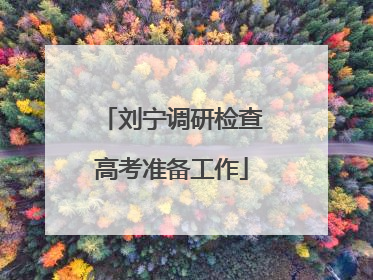 刘宁调研检查高考准备工作