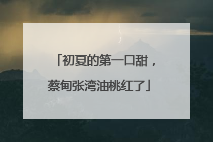初夏的第一口甜，蔡甸张湾油桃红了