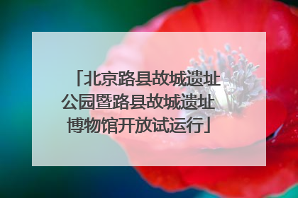 北京路县故城遗址公园暨路县故城遗址博物馆开放试运行
