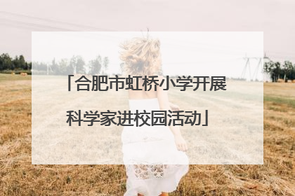 合肥市虹桥小学开展科学家进校园活动