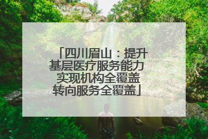 四川眉山：提升基层医疗服务能力 实现机构全覆盖转向服务全覆盖