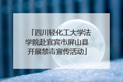 四川轻化工大学法学院赴宜宾市屏山县开展禁毒宣传活动