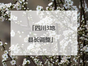 四川3地县长调整