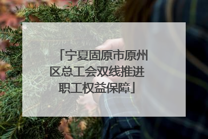 宁夏固原市原州区总工会双线推进职工权益保障