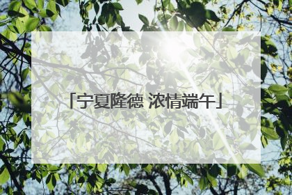 宁夏隆德 浓情端午