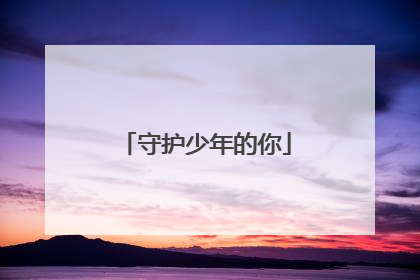 守护少年的你