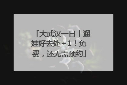 大武汉一日︱遛娃好去处＋1！免费，还无需预约