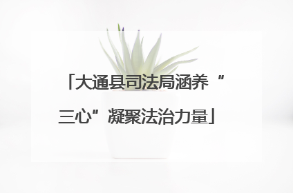 大通县司法局涵养“三心”凝聚法治力量