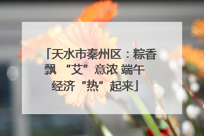 天水市秦州区：粽香飘 “艾”意浓 端午经济“热”起来