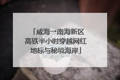 威海→南海新区 高铁半小时穿越网红地标与秘境海岸